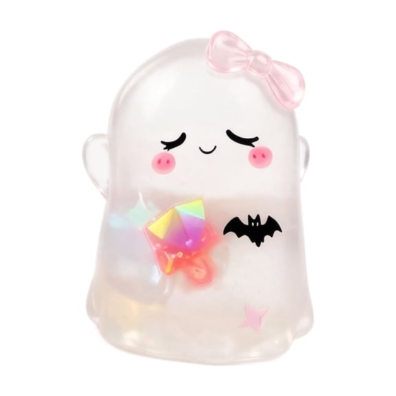 Kiddiway Halloween Squishy Ghost Stress Ball - Cute Ghost Stress Relief Squishy for Adults Halloween Party Favor Anxiety Relief Desk Toy