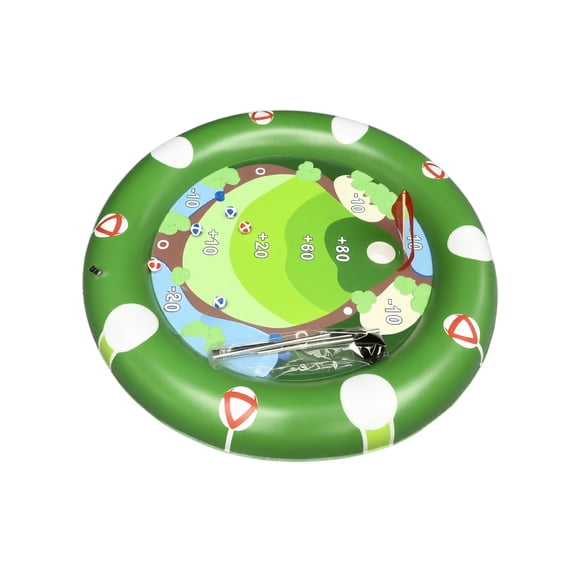 Kiddiway Inflatable Golf Pool Set Toys - Floating Poker Table & Water Chipping Game, with Card Games, Outdoor Beach Games & Pool Accessories for Yard Swimming Party, Perfect for Family Fun,green