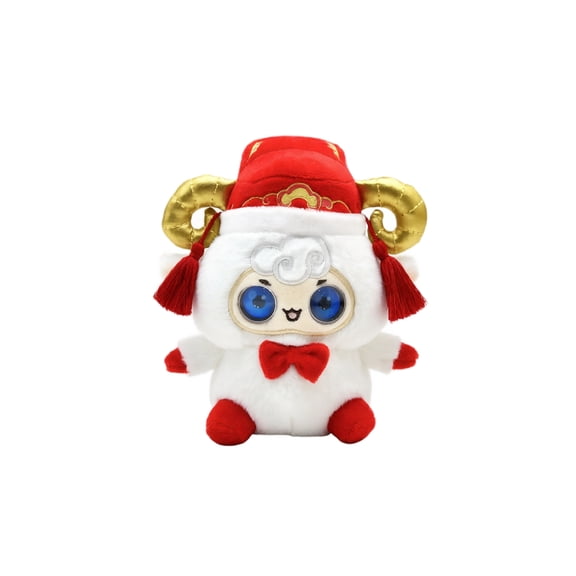 Kiddiway Lamb Plush Doll for Year of Sheep - Chinese Zodiac Stuffed Animal, Soft Plushies Collectible Gift, Lucky Lamb Figurine with Cultural Significance