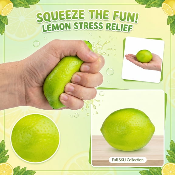 Kiddiway Lemon Squeezer Squishy Toys Scented Citrus — Squeeze Squishy Slow Rising Satisfying Sensory Decompression Stress Relief Fidget Aroma,color