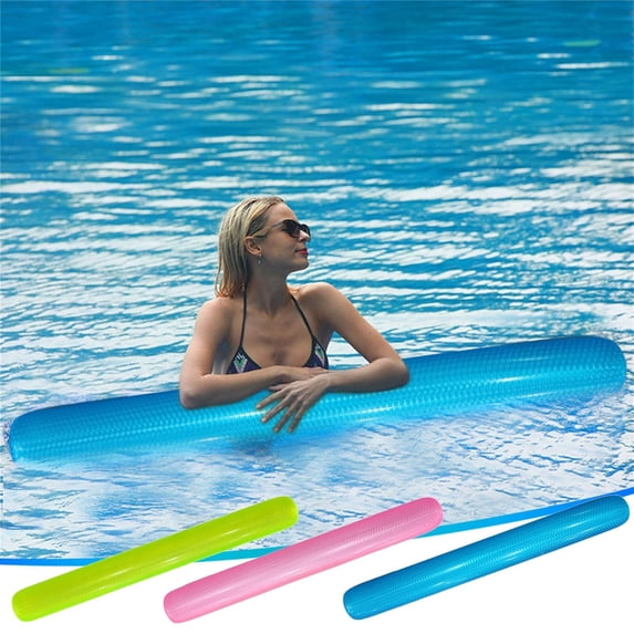Kiddiway Long Inflatable Pool Float Tube - Great Pool Floats for Swimming Pool, Lake, Summer Pool Party, Durable Floating Noodle for Relaxation,Pink