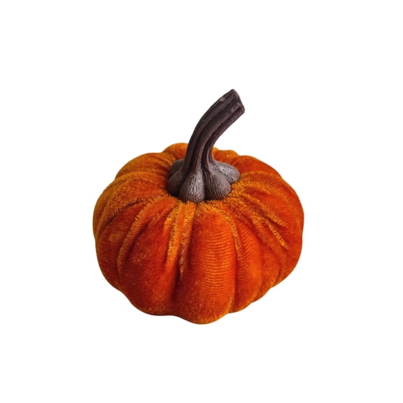 Kiddiway Mini Knit Orange Pumpkin - Plush Toy, Fall Gold Rust Home Accent, Tabletop Thanksgiving, Halloween Gift, Soft Autumn Pumpkin Ornament,Saffron