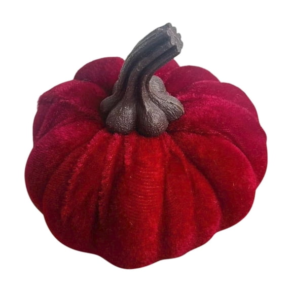 Kiddiway Mini Knit Orange Pumpkin - Plush Toy, Fall Gold Rust Home Accent, Tabletop Thanksgiving, Halloween Gift, Soft Autumn Pumpkin Ornament,Wine