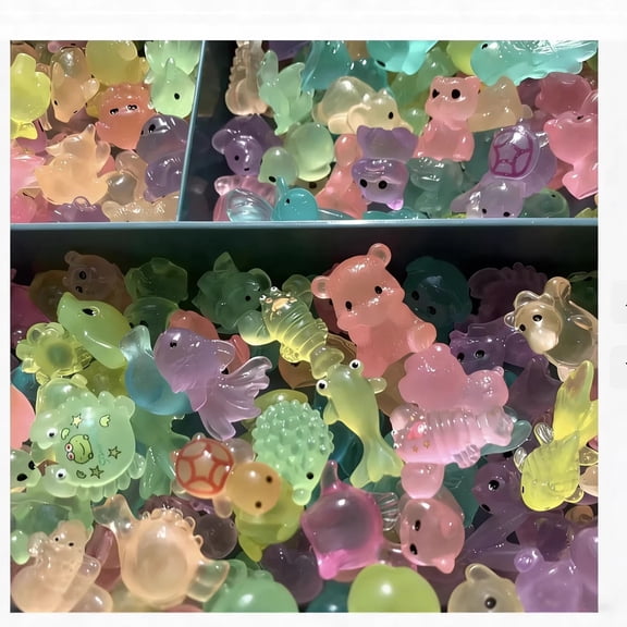 Kiddiway Mini Stress Relief Toy Set - Surprise Animal Resin Blind Bag Collectible, Fun Unboxing for Calming Fidget, Desk Display Party Favor,Blue