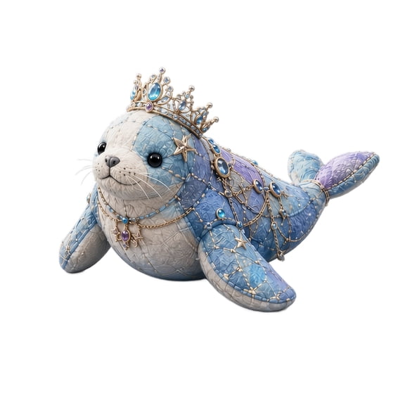 Kiddiway Moon Seal Patchwork DIY Kit with Bead Embroidery Supplies Creative Bead Kit with Glass Beads for Jewelry Making and Embroidered Craft Projects