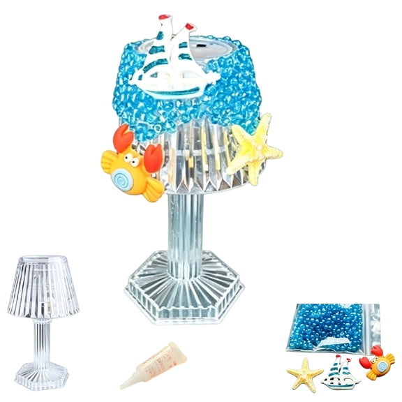 Kiddiway Mosaic Table Lamp DIY Kit - Night Light Craft, Home Decor Project, Creative Arts and Crafts, Fun Activity for Kids and Adults,A