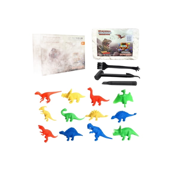 Kiddiway Mystery Box Fossil Dig Kit - Creative Kids Crafts Excavation Set with Dinosaur Skeletons, STEM Craft Kit, Great for Classroom Activities