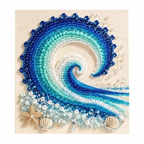Kiddiway Pearl Diamond Painting Kit - 5D Diamond Art Craft Set for Wall Decor, DIY Arts and Crafts Project for Adults Kids
