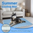 thumbnail image 1 of Kiddiway Pet Cooling Mat - Self Chilling Ice Silk Pad, Non-Toxic, Washable, Lightweight, for Cats and Dogs, Use on Floor, Sofa, or Crate, Summer Must-Have for Fur Friends,Sky Blue L, 1 of 8