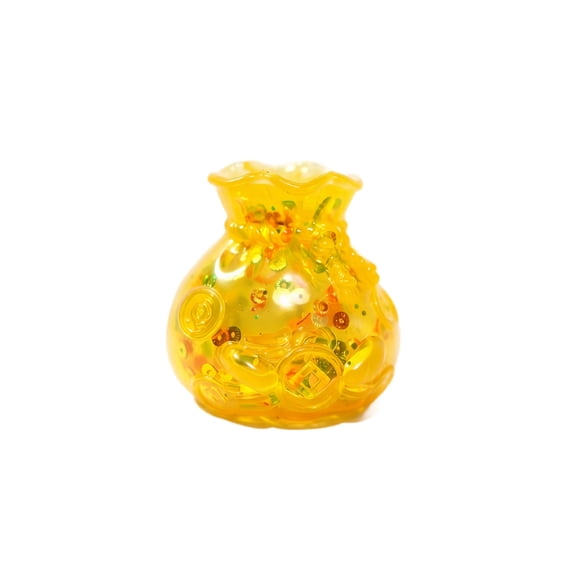 Kiddiway Purse-Shaped Squeeze Squishy Stress Relief Toys - Soft Squishy Toys Cheap Sensory Fidget, Slow Rise Squishy Toys for Hand Exercise, Satisfying Squishy Pocket Design,Yellow