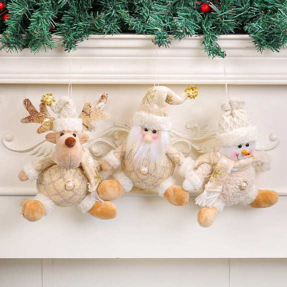 Kiddiway Reindeer Plush Christmas Stuffed Animal - Window Scene Decor Plushies, Holiday Ornament, Cute Stuffed Animals for Xmas Display,A