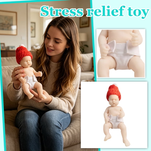 Kiddiway Skin Tone Squishy Stress Relief - Slow Rising Soft TPR Great Stress Ball for Adults, Relaxation Toy, Calming Desk Gadget Tool