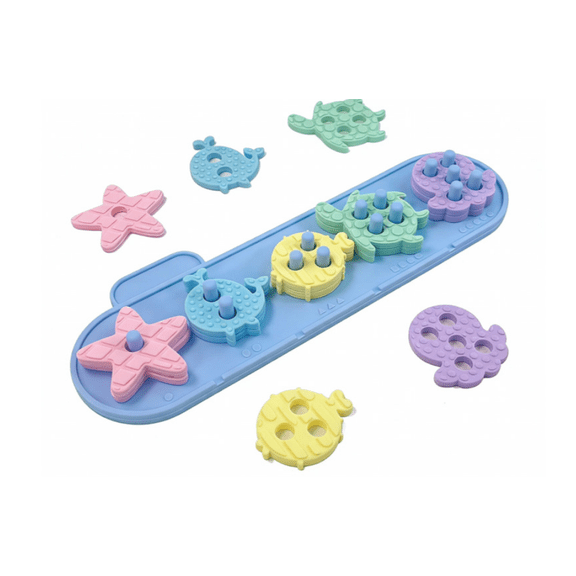 Kiddiway Sorting & Stacking Toys Silicone - Color Stack Game Developmental Toy, Soft Building Blocks, Shape Sorter, Color Sorting Toys, Silicone Bath Toys, Color Stack Challenge Game