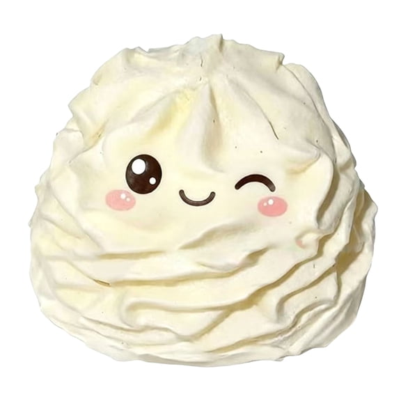 Kiddiway Squeeze Squishy Sensory Toy Slow Rising - Squishy Stress Relief Toys for Anxiety, Lemon Squeezer Squishy Toys Style Desk Decor,Beige