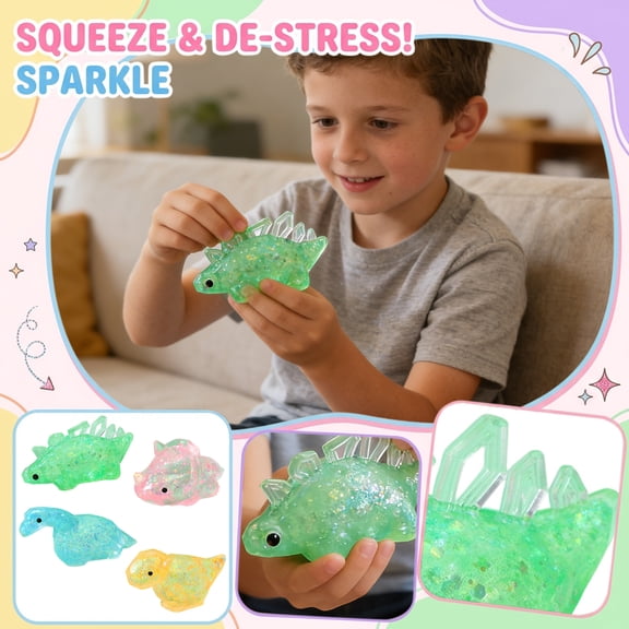 Kiddiway Squishy Slow Rise Decompression Toy - Dinosaur Maltose Random Style, Creative Soft Squeeze Fidget, Fun Stress Squishy Toy