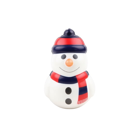 Kiddiway Squishy Stress Relief Toy Snowman Figure - Cute Plush Sensory Squeeze for Adults, Soft Calming Fidget, Holiday Desk Decor and Gift