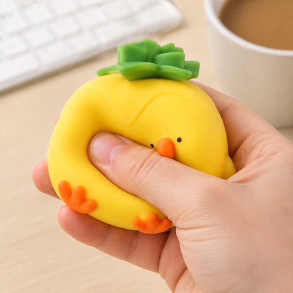 Kiddiway Squishy Toy Bobo Chicken Crunchy Squishy - Funny Slow Rise Squeeze Toy with Soft TPR, Perfect Stress Squishy for Daily Fun
