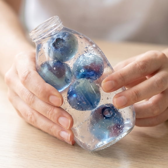Kiddiway TPR Milk Bottle Squishy Ball - Slow Rising Crunchy Squishy Stress Toy, Sensory Fidget Ball for Adult Office Desk Calming, Anxiety Relief and Decompression,B