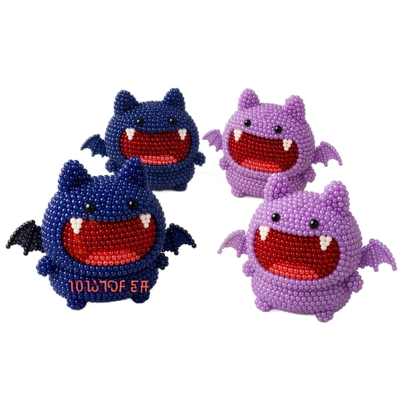 Kiddiway Tiny 3D Beaded Animal DIY – Monster Bead Craft Set with Colorful Beads & Instructions, Create 3D Beaded Creatures, Craft Kits & Arts Crafts for Adults Stress Relief Toys,D