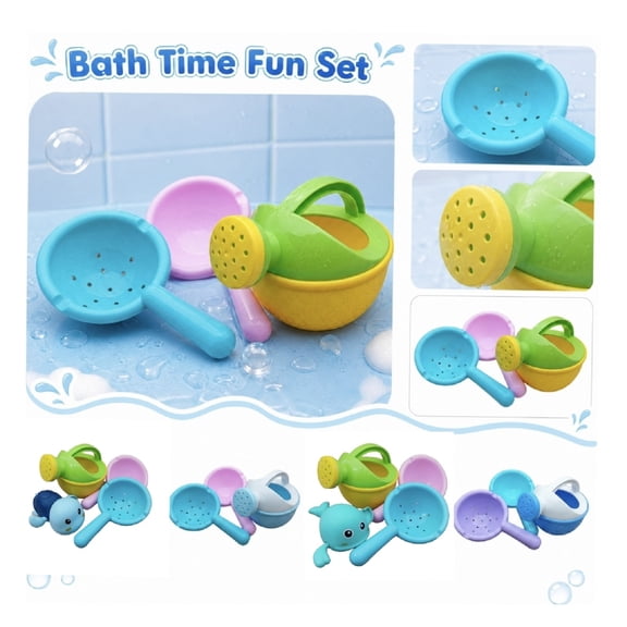 Kiddiway Water Table Toys for Kids - Set with Watering Can, Scoop, and Windmill, Floating Bathtub Water Toys for Babies, Mold-Free Bath Toys, Great for Pool & Sandbox Play,A