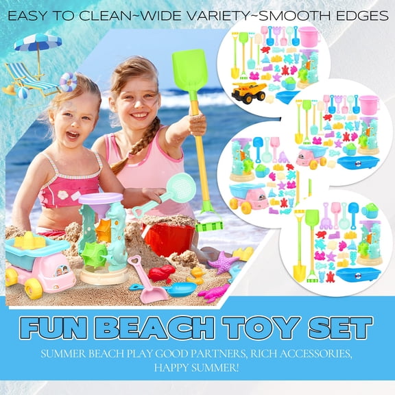 Kiddiway Water Toys - Beach Watering Can Set with Molds and Mesh Storage Bag, Great for Sand and Water Combined Activities Outdoors,D