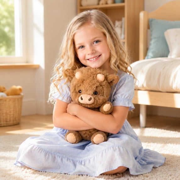 Kiddiway Woodland Beaver Plush - 17.7-Inch Fluffy Stuffed Animal with Three Baby Beavers Inside, Funny Toy for Kids Teens, Baby Shower Christmas,A