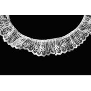 Kiddo 1.75 White Ruffled Gathered Raschel Lace Trim Wholesale Lot Sewing Notion