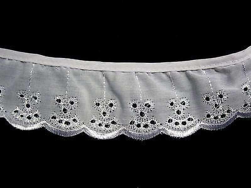 Kiddo 2" White Gathered Ruffled Cotton Eyelet Lace Trim Crafts Sewing Wholesale