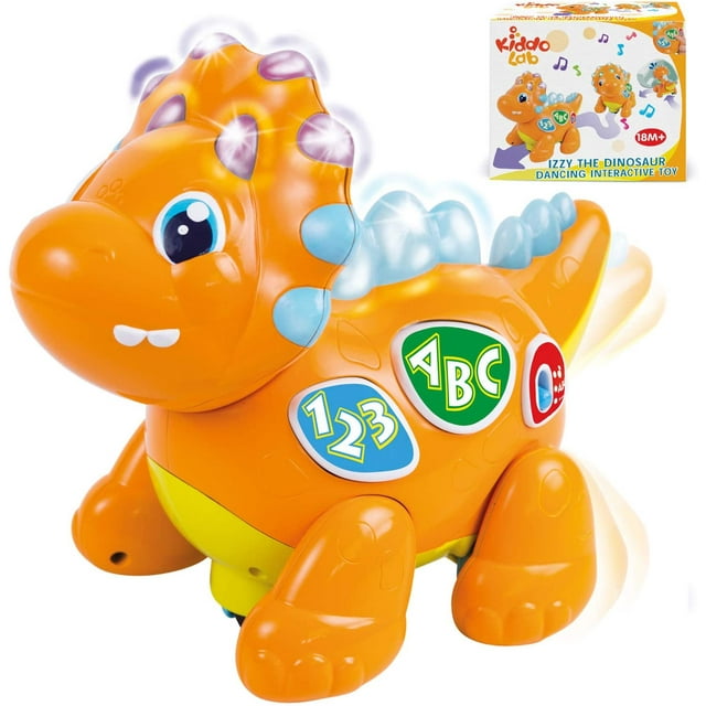 KiddoLab Izzy The Dinosaur Dancing Interactive Music Toy LightUp