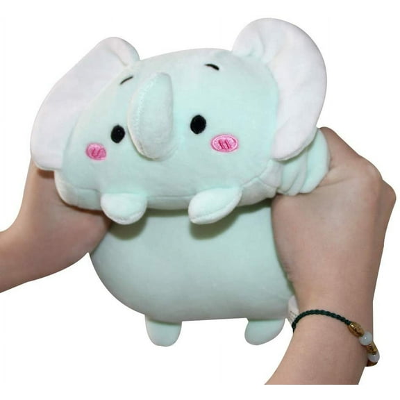 Kiddopark 8 inch Cute Elephant Squishy Plush Hugging Pillow,Super Soft Cartoon Stuffed Animal Toy Gifts for Bedding