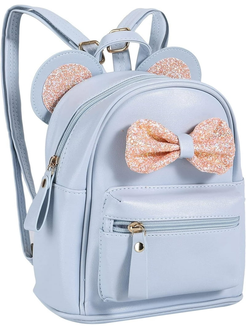 Kiddopark Mini Leather Backpack Sequin Bow Cute Backpack  display picture 2