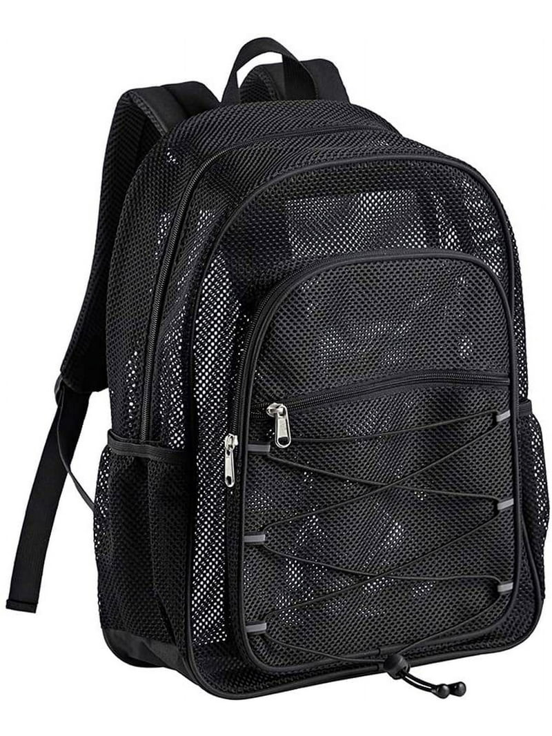 Kiddopark Unisex Transparent Heavy Duty Mesh Backpack, See