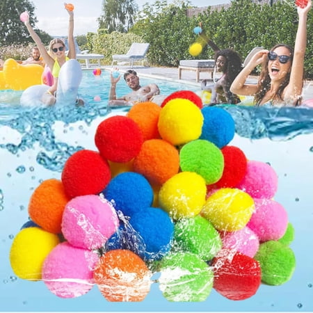 Kiddospace Reusable Water Sponge Balls, 2025 New Water Sponge Balls,Sponge Water Balls Soft and Safe, Instant Refill WaterBalloons,for Pool and Pool Party, Fun Lawn, Beach