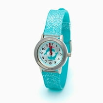 Kiddus Watch for Girls. Children’s Analogue Wristwatch Stylish and Educational. Japanese Quartz Movement. Cute & Elegant. Glitter Dreams Blue Dolphin