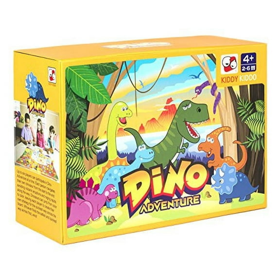 KiddyKiddo Dino Adventure Board Game, 2-6 Players, Ages 4+, Educational Fun