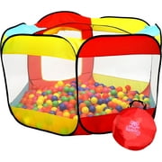 Kiddzery 6-Sided Hexagon Theme Ball Pit Pop Up Play Tent for Kids with Convenient Zipper Carry Bag