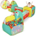 thumbnail image 1 of Kiddzery Pop-Up 190T Polyester with Tunnels Ball Pit Dart Game Play Tent Set, 5 Pieces, 1 of 9