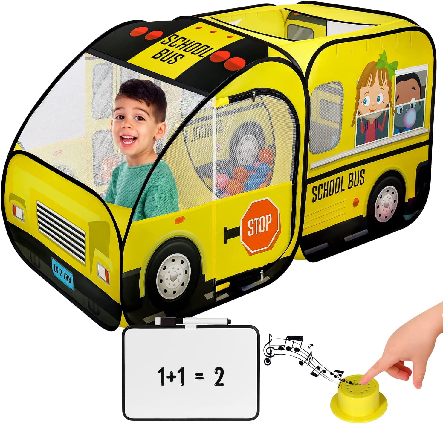 その他 Pop Up School Bus Amazon.com: ArtCreativity Yellow Pop Up School Bus Tent with