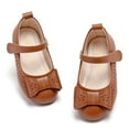 thumbnail image 1 of Kiderence Girls Flat Mary Jane Shoes School Party Dress Ballerina Shoe (Toddler/Little Kids) Brown-6M, 1 of 6