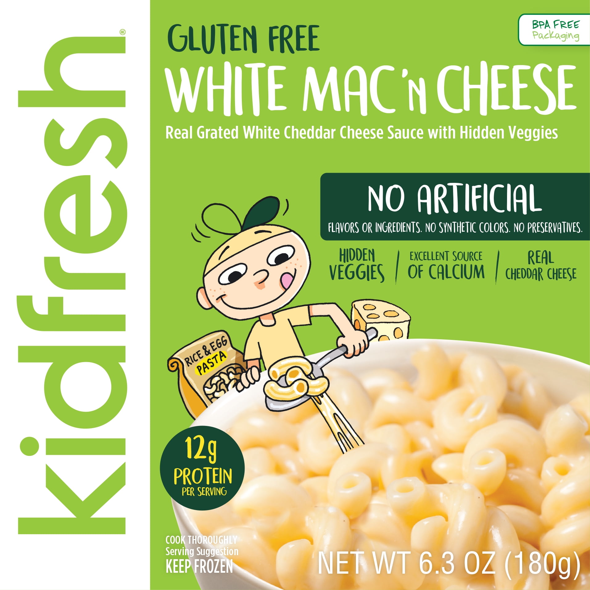 Kidfresh Gluten Free White Cheddar Mac n Cheese, 6.3 Oz