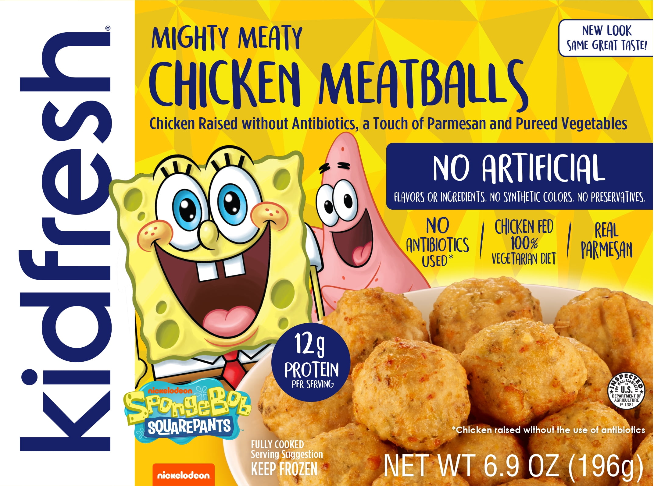 Kidfresh SpongeBob Chicken Meatballs, 6.9 oz