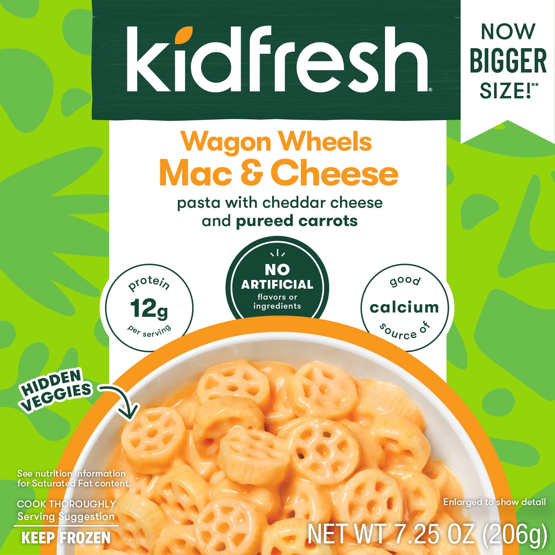 Kidfresh Wagon Wheels Mac & Cheese Meal, Frozen, 7.25 oz
