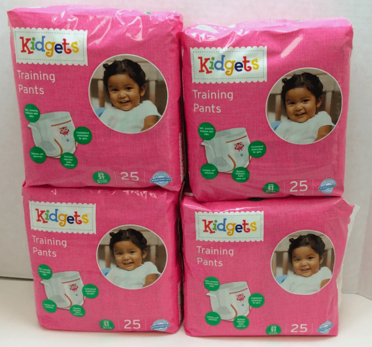 Kidgets Girls Training Pants, Size 2T3T (34 LBS), 100 Ct