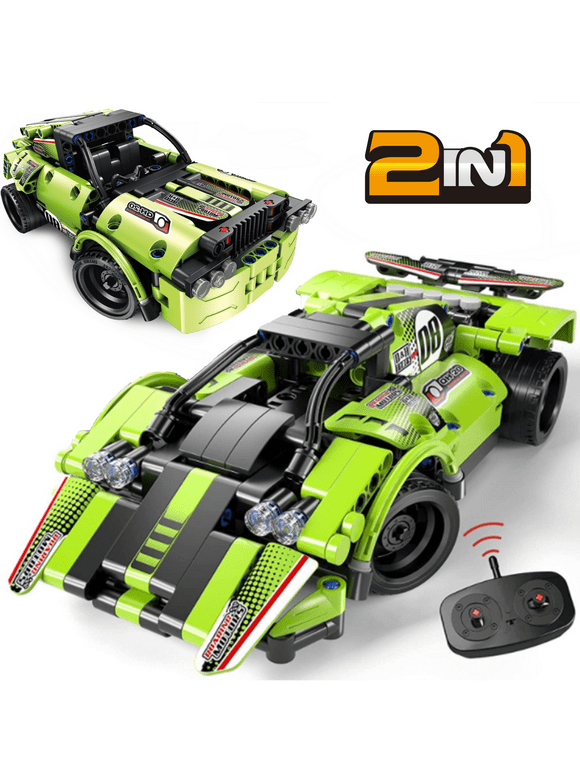 Kididdo Remote Control Car Building Toys for Age 8-13 Fun STEM Toys for Kids 2 in 1 Model Car Kit to Build Educational Building Blocks Set Gift for 7 8 9 10+ Year Old Boys