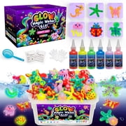 Kiditos Glow in The Dark Magic Water Elf Toy Kit-Squishies for Kids, 6 Gels & 6 Molds, Magic Gel Water Pets Sensory Toy, Fun DIY Craft Kit, Party Favors, Birthday & Summer Gifts for Kids Ages 3+