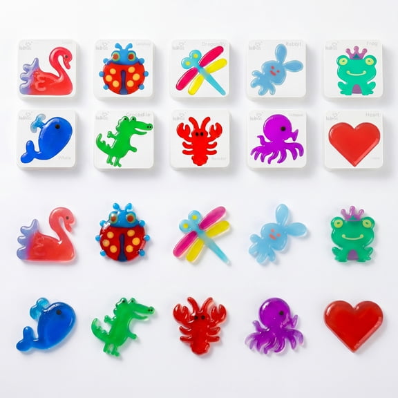 Kiditos Magic Water Elf Mixed Cute Mold Set, 10 Reusable BPA-Free Shapes, Creating Colorful Water Elves, Hands-on STEM Craft Toy for Kids,Inspires Creativity and Imaginative Play