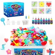 Kiditos Magic Water Elf Toy Kit,Aqua Fairy Water Gel kit-8 Magic Gels&6 Molds with Star Bottle-Make Your Own Water Pets&Squishy Toys Creativity DIY Craft Kit, Birthday Gifts for Kids
