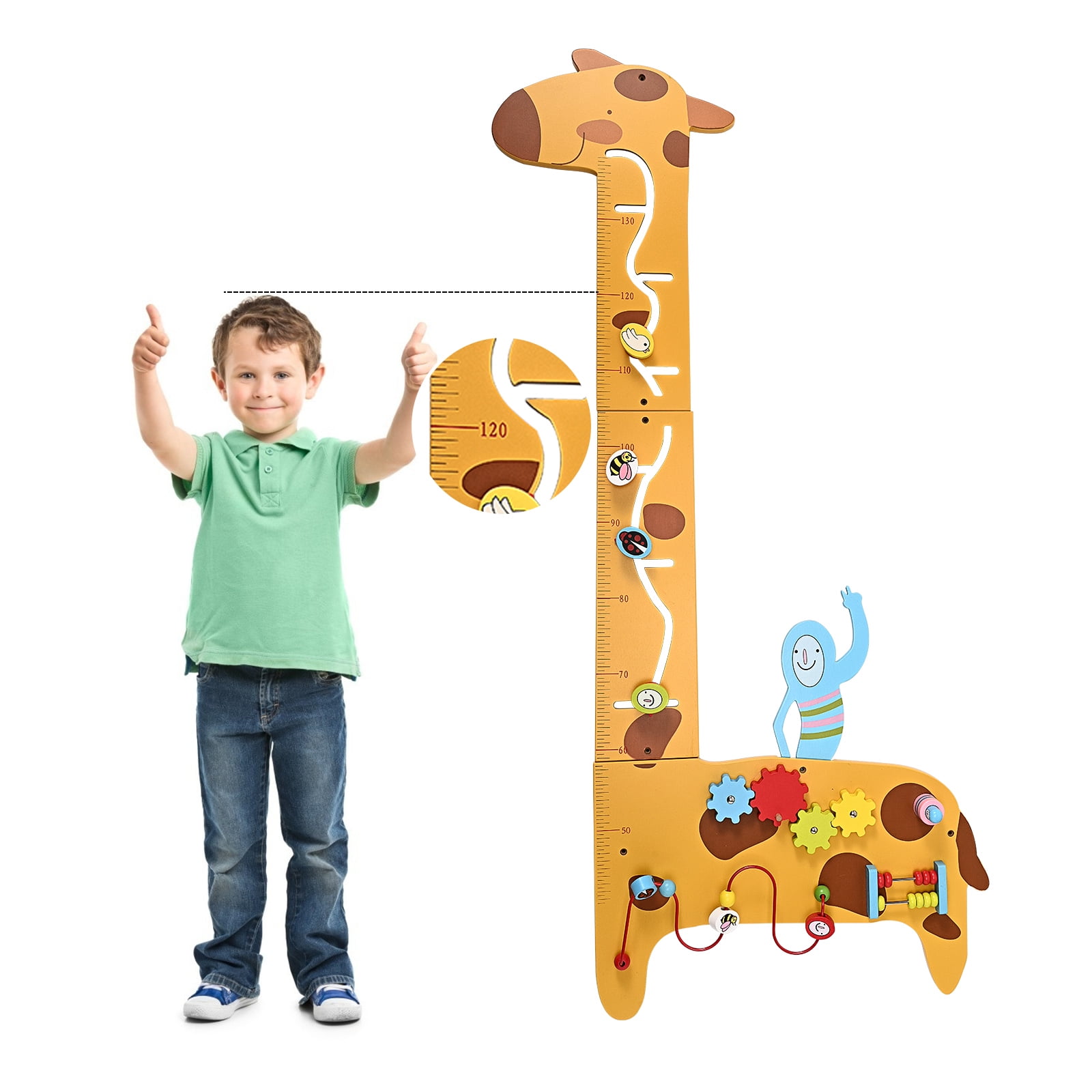 Kidken Activity Wall Panel Busy Board 7 in 1 Multifunctional Giraffe ...