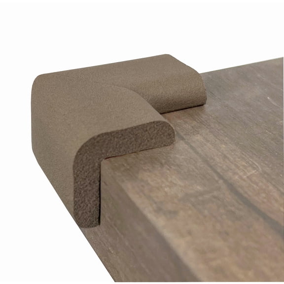 Kidkusion Large Corner Cushion 8 Pk Brown, Made in USA Baby Proof Corner Protector for Child Safety