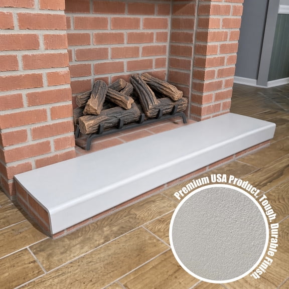 Kidkusion Soft Seat Edge Cushion, Made in USA, 80" Gray Fireplace Safety Cushion, Hearth Pad